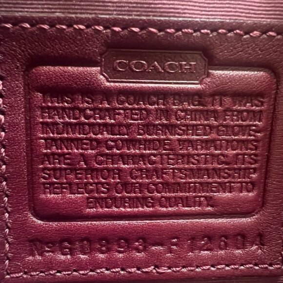 Burgundy/Maroon Coach Hamilton Satchel leather bag - G0893-F12604 - Picture 2 of 10